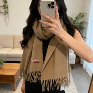 Acne Tan Wool Scarf